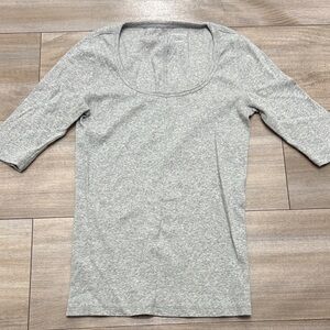 Everlane Luxe Rib Scoop Neck Tee